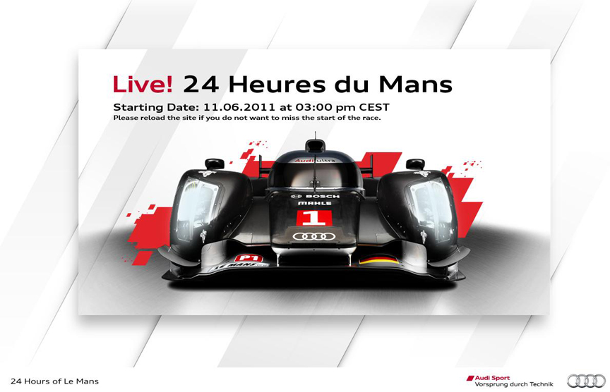 決勝レースのスタートに合わせて開設される「Audi Live Racing」