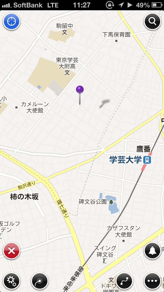 削除。ピンをロングタップして「×」をタップ！