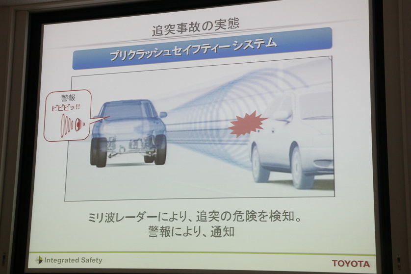 プリクラッシュセーフティシステムにより追突を防ぐ