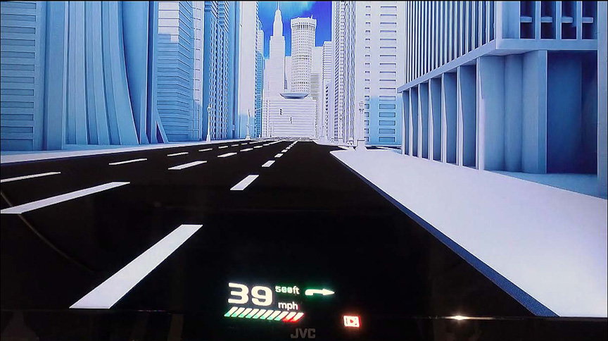 JVCブースでは、LCOS方式とMEMS方式の両方をデモ。双方を見比べることができた