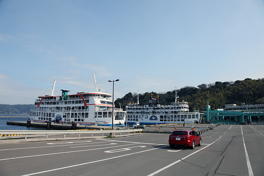 上陸したけど時間がないので、すぐに復路に