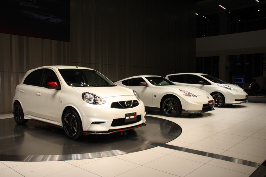 6月24日に発表されたばかりのマーチ、フェアレディZ、リーフのNISMOモデル3車種を一般ファンに向けて公開