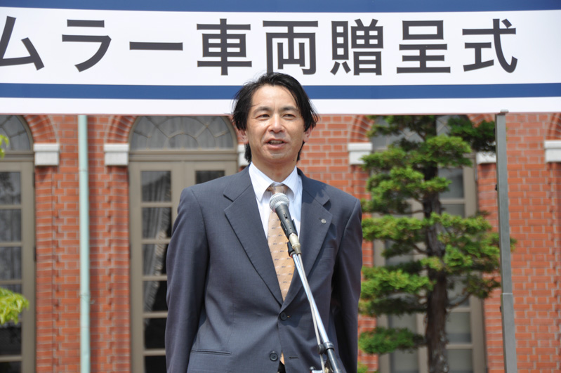 お礼の挨拶を行う日本自動車博物館 館長 前田智嗣氏