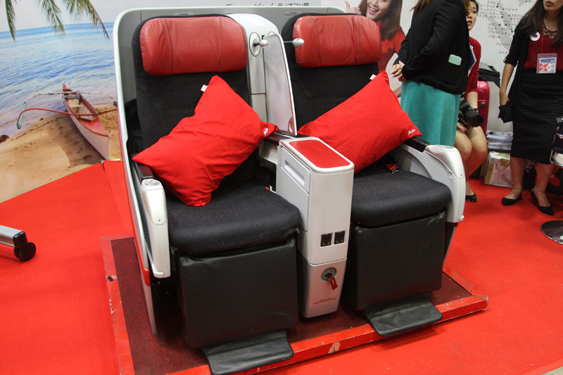 エアアジアの2クラス機に装備されているプレミアム・フラットベッド