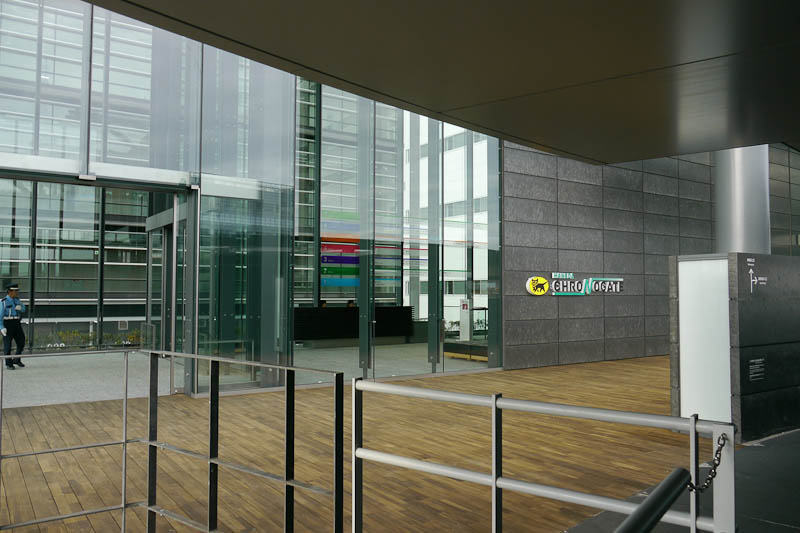 羽田CGの入り口。来年1月から開始予定の見学コース受付としても利用される