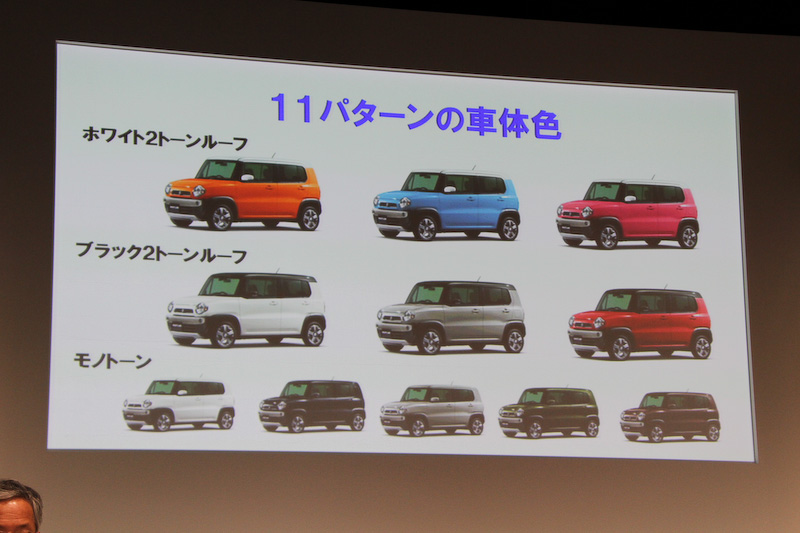 ボディーカラーは全11パターンを展開