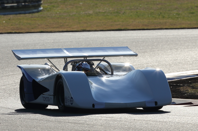 平手晃平選手がドライブしたトヨタ7は1969年に日本CAN-AMで優勝した5リッターNAモデルだ