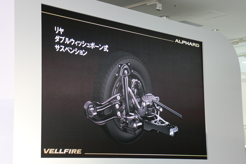 リアサスペンションはトーションビーム式からダブルウィッシュボーン式に変更