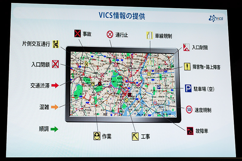 VICS情報の表示例