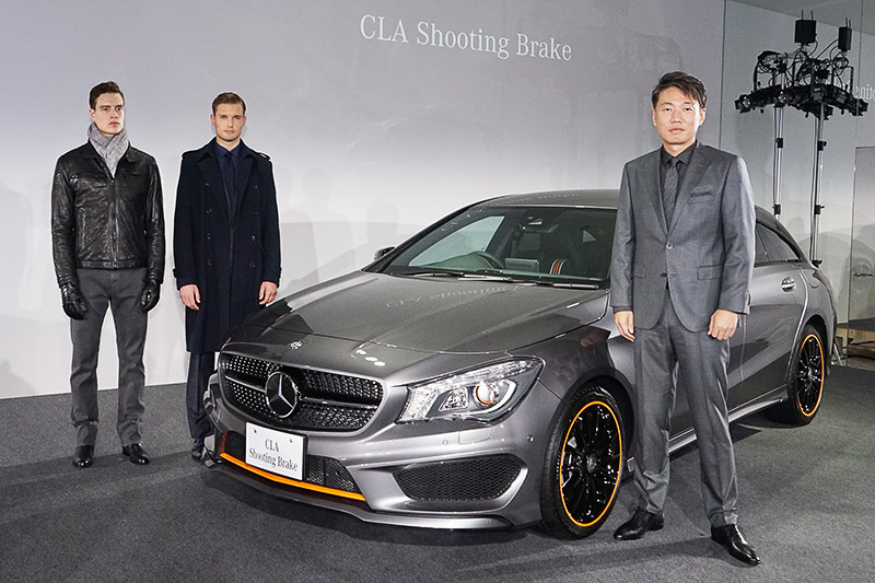 CLA 250 Shooting Brake OrangeArt Editionとメルセデス・ベンツ日本 代表取締役社長 兼 CEO 上野金太郎氏