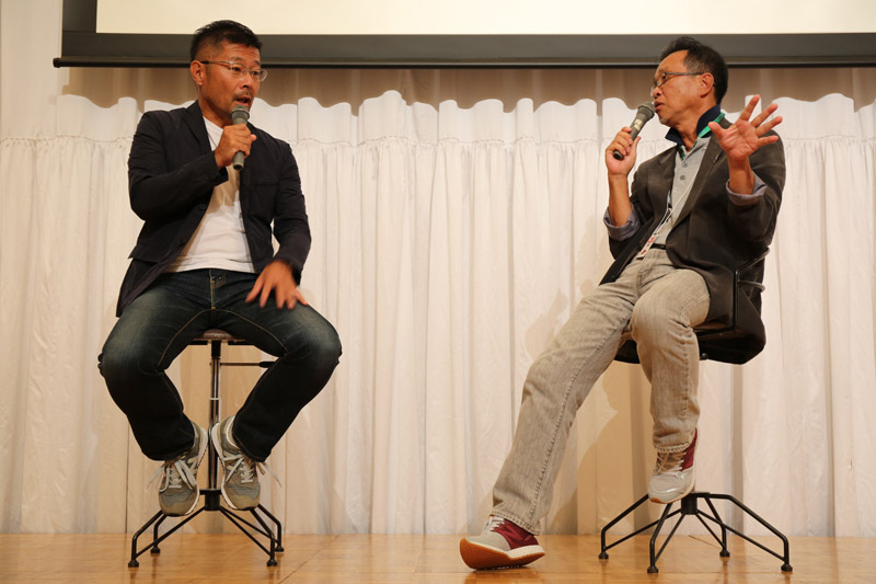 熱田氏と原氏のトークショー