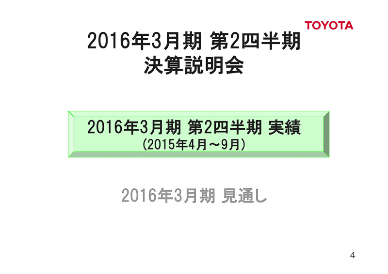 2016年3月期 第2四半期決算のプレゼンテーション資料