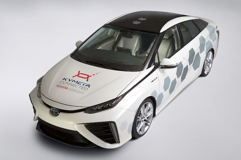 米Kymetaの衛星通信機能を搭載したFCV「MIRAI（ミライ）」実験車