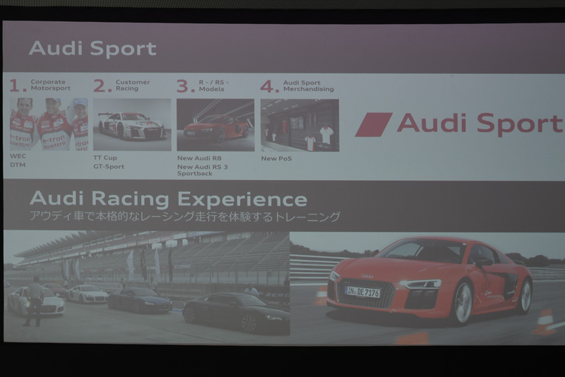 Audi Sportも訴求