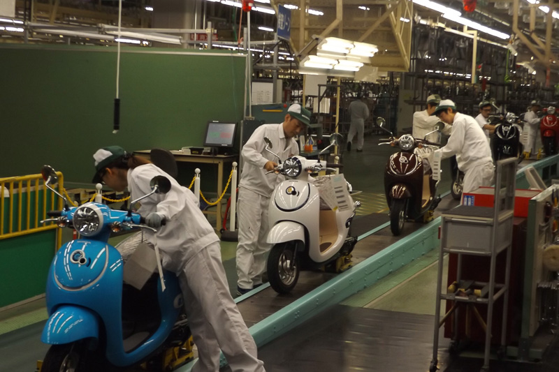 大型2輪「ゴールドウイング」、原付スクーター「ジョルノ」などを生産拠点となっている熊本製作所（参考画像）