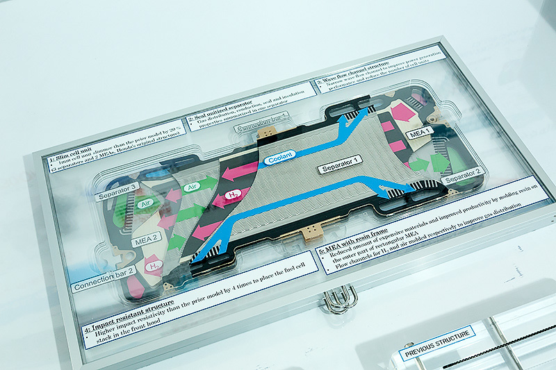 クラリティ フューエル セルが搭載する燃料電池スタックのセル構造