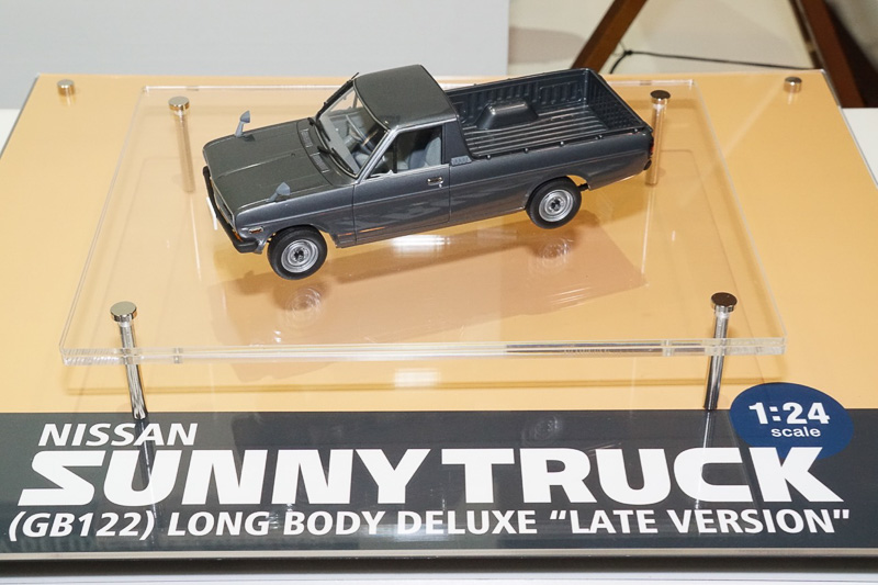 クルマ関連のプラモデルはノスタルジーを感じるモデルが展示された