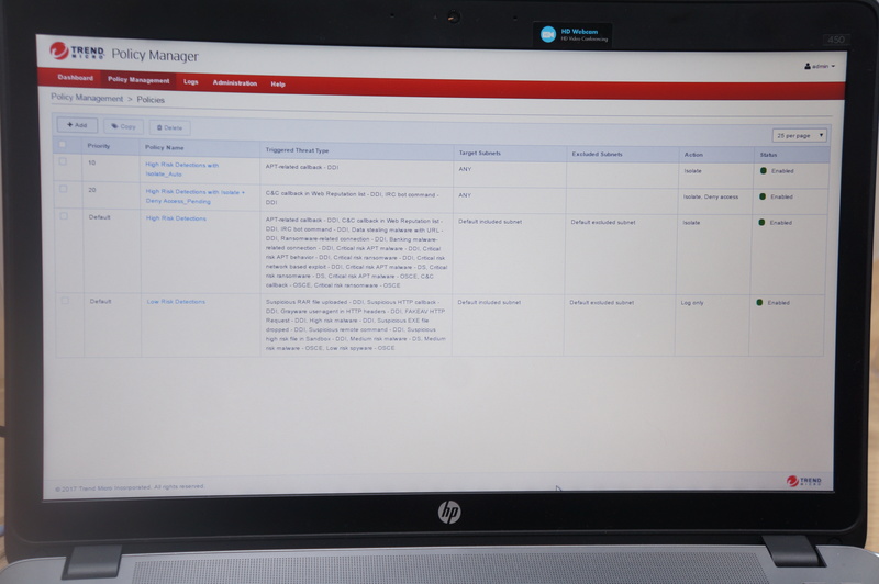 対応するポリシー