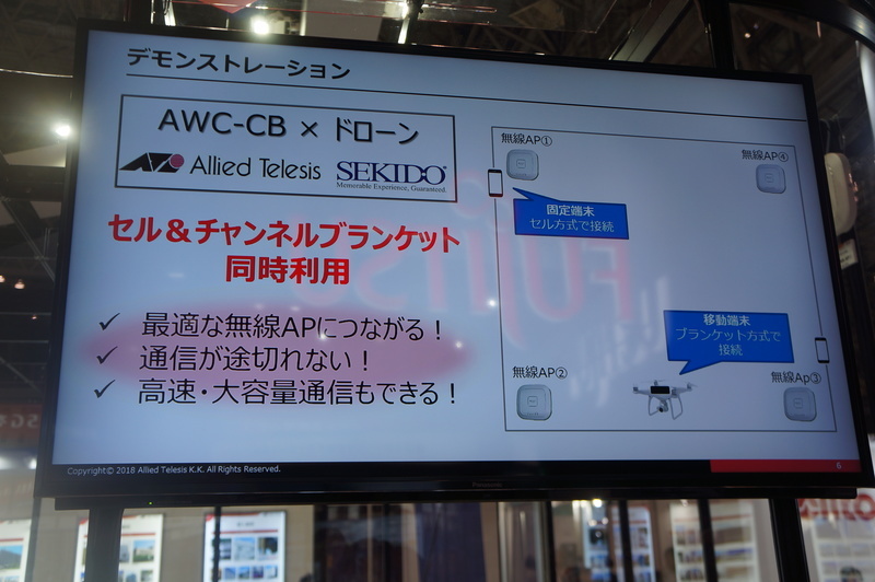 ドローンがブランケット型で、スマートフォンがセル型でつながる