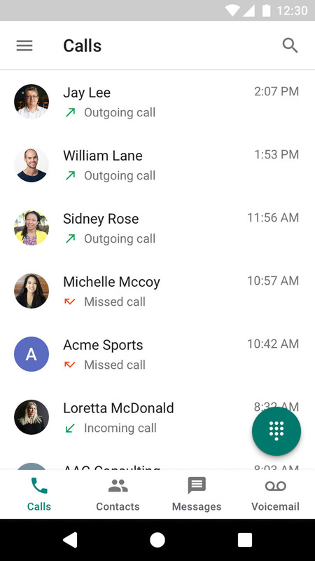 Google Voice for G Suiteの画面