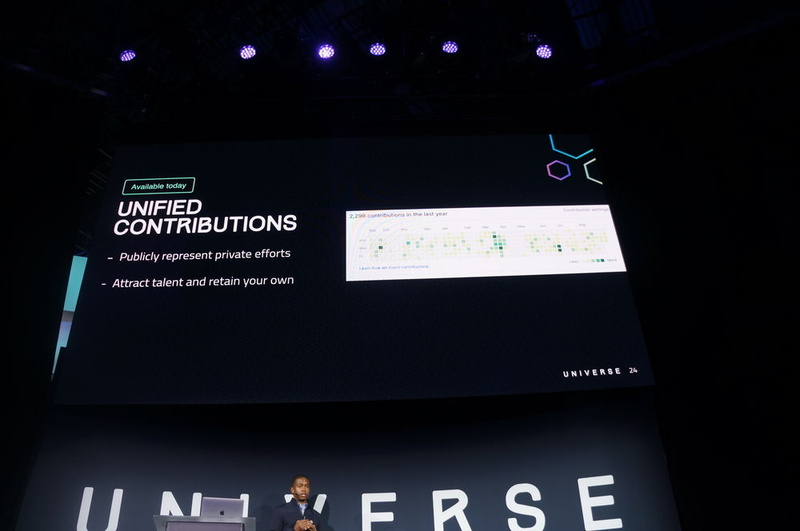 開発者のコントリビューション状況を図示するコントリビューショングラフでGitHub EnterpriseとGitHub.comを合わせて表示できる「Unified Contribution」