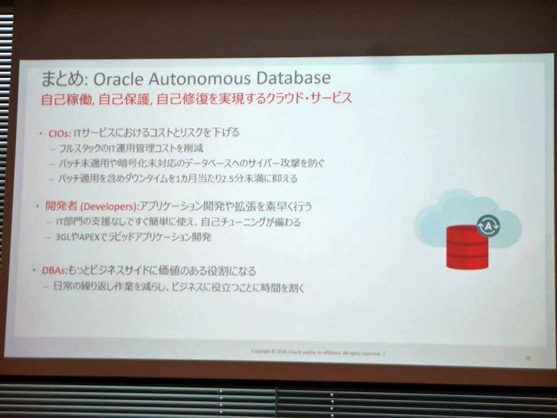 Oracle Autonomous Databaseは自己稼働、自己保護、自己修復を実現するクラウドサービス