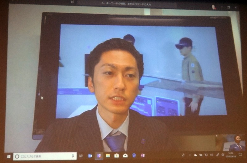 Web会議で会見に登場した小柳建設 代表取締役社長の小柳卓蔵氏