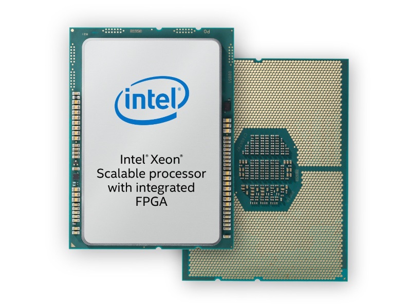 写真2：FPGAを統合したインテルのXeonスケーラブルプロセッサ「Xeon Gold 6138P」