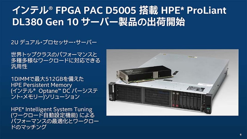 「インテル FPGA PAC D5005」搭載のHPE ProLiant DL 380 Gen10を提供