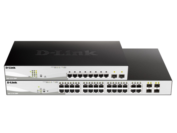 DGS-1210-10MP（上）とDGS-1210-28MP（下）