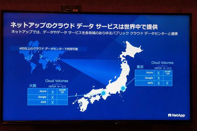 NetApp Cloud Volumes ServicesのAzure版が、東京リージョンで12月から、大阪リージョンで2020年2月から提供