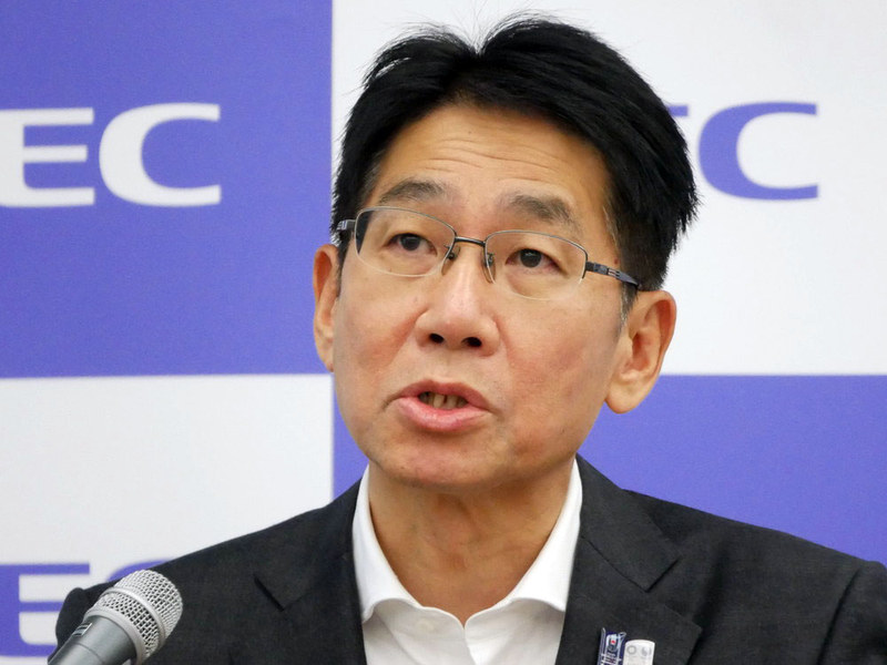 NEC 代表取締役執行役員副社長兼CFOの森田隆之氏（写真は過去の記者会見より）