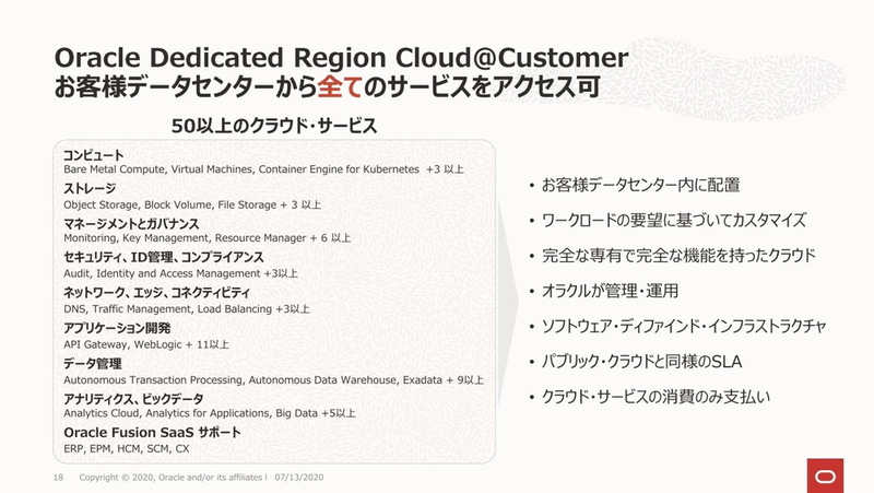 50以上のクラウドサービスが利用可能