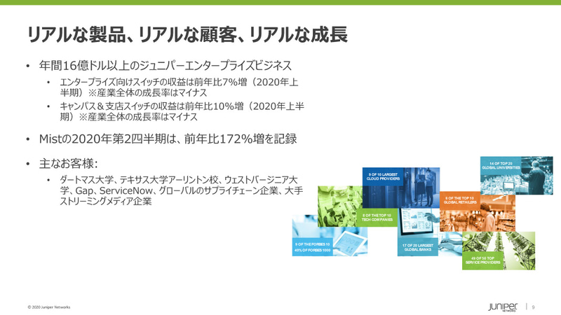 好調のMist事業は、2020年第2四半期に前年比172％を記録した