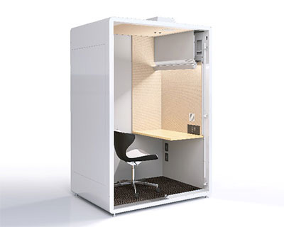 <a href="/docs/news/1280041.html">富士ゼロックス、個室型ワークブース単体をオフィス向けに販売</a>（2020年9月30日付記事）より