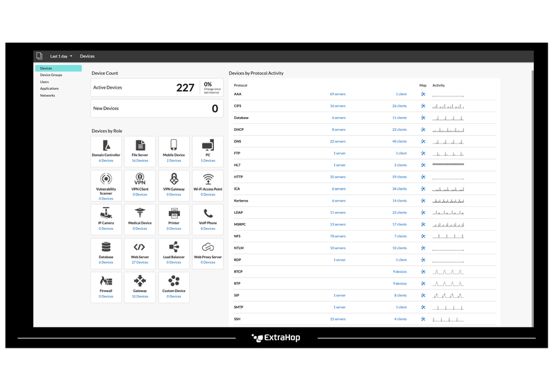 デバイスの検出。IoTデバイスなども表示される
