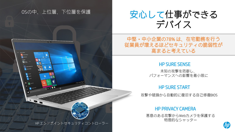 3つのセキュリティ機能を搭載