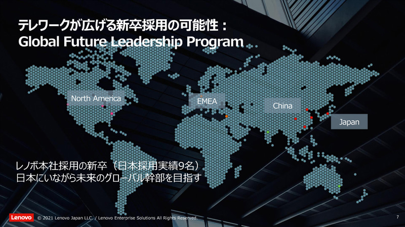 「Global Future Leadership Program」では、グローバルなレノボの幹部を世界中で採用している