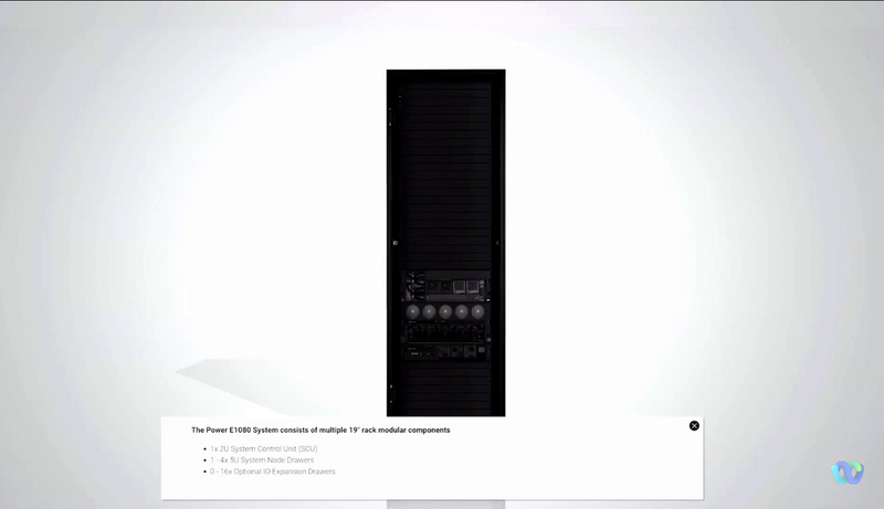 IBM Power E1080のラック前面