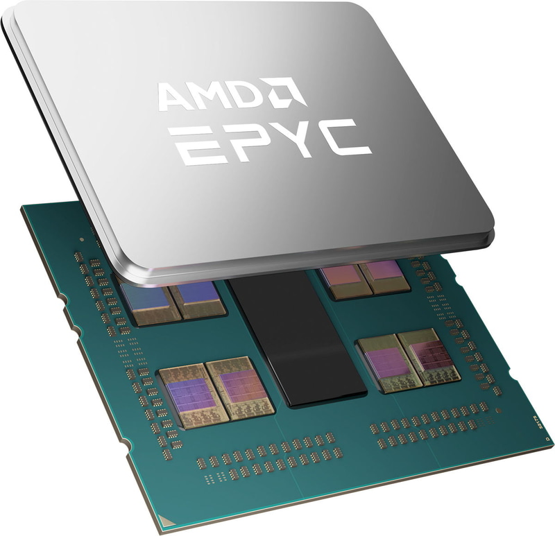AMDの3D V-キャッシュ搭載第3世代EPYC（写真提供：AMD）