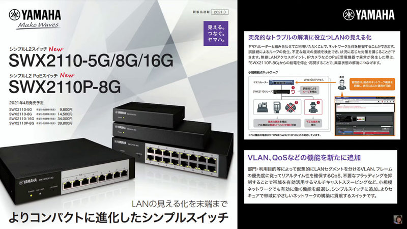 シンプルL2スイッチ2110シリーズ（2021年4月発売）