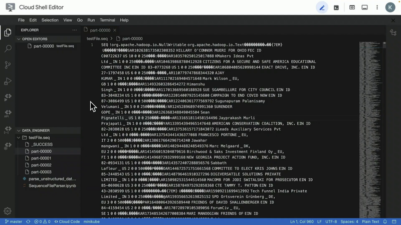 デモで使うバイナリ形式の非構造化データ