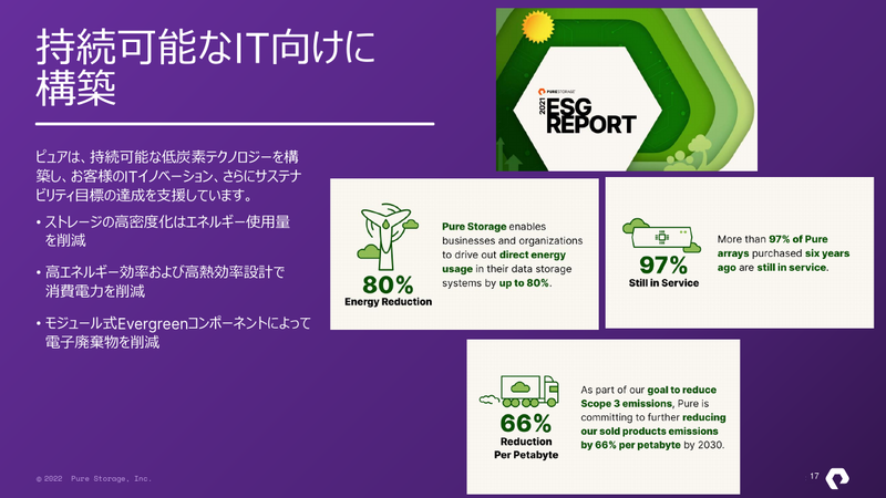 Pure StorageのESGレポート