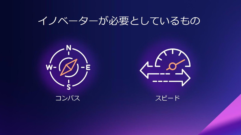 「イノベーターとしてのスタートアップには、進むべき道をガイドしてくれる“コンパス”と、Go-to-Marketを速める“スピード”が欠かせない。AWSジャパンはAWS Startup Loft Tokyoを通じてこの2つを日本のスタートアップに提供していく」（長崎社長）