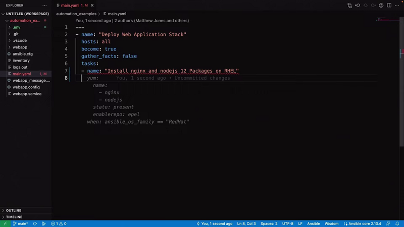 Ansibleのタスクを説明文から提案してくれる「Project Wisdom」（IBMによるデモ動画より）