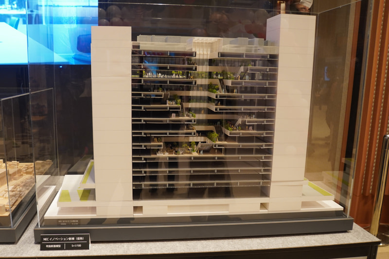 NECイノベーション新棟（仮称）の模型