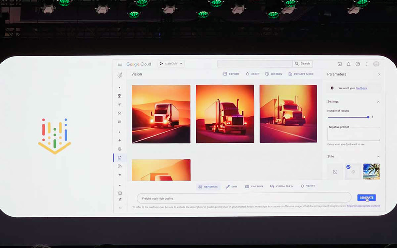 GoogleのVertex AIが提供するモデルを活用してイメージのスタイル変更を行うアプリの例