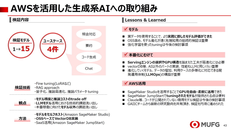 AWSを活用した生成系AIへの取り組み