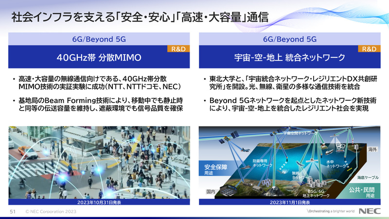 社会インフラを支える「安全・安心」「高速・大容量」通信