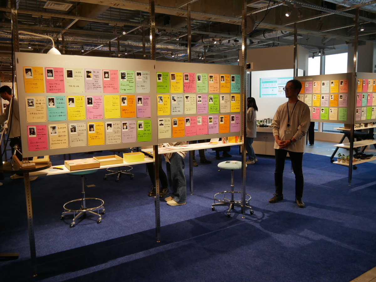 共創への取り組みが貼りだされており、内容は毎日アップデートされる